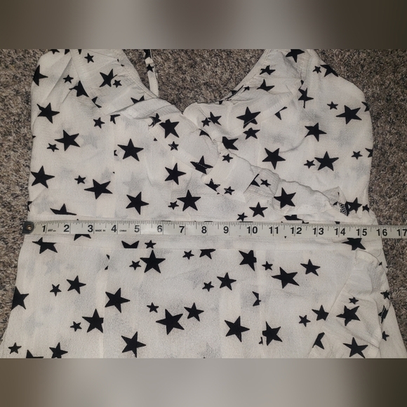 H&M| Starry Ruffled Spaghetti Strap Dress - Picture 4 of 7